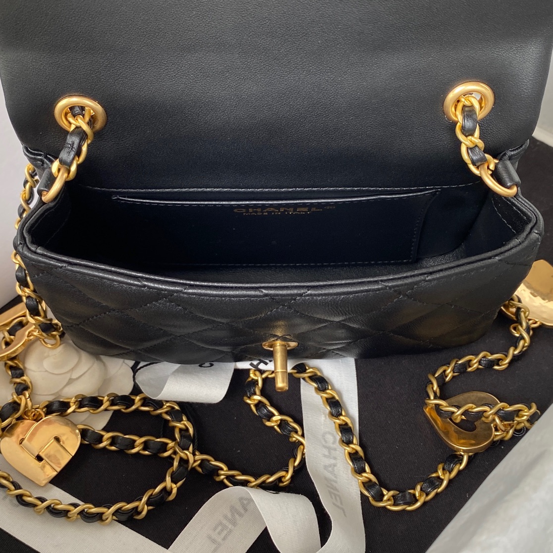 Ch**el Flap Bag Black AS3456