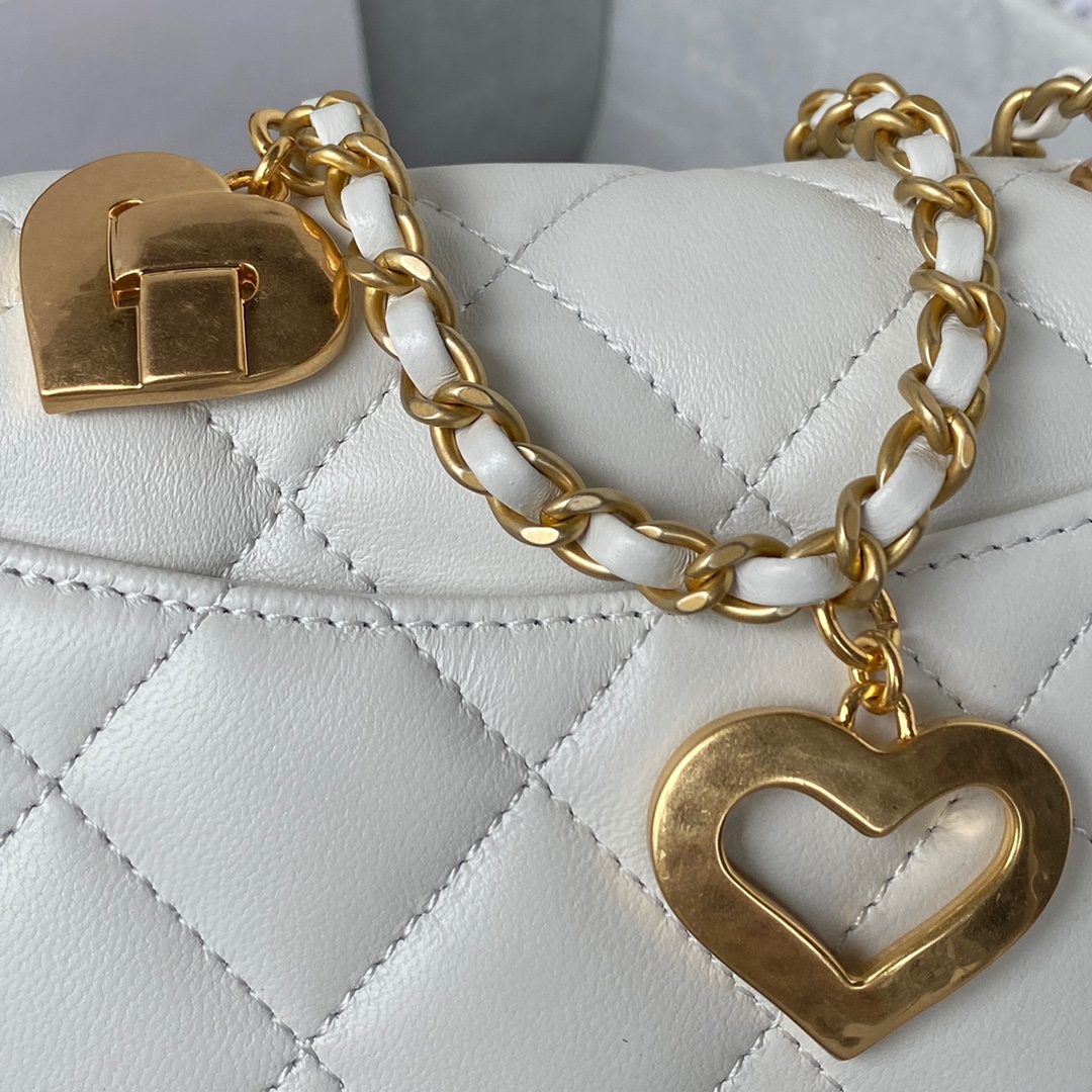 Ch**el Flap Bag White AS3456