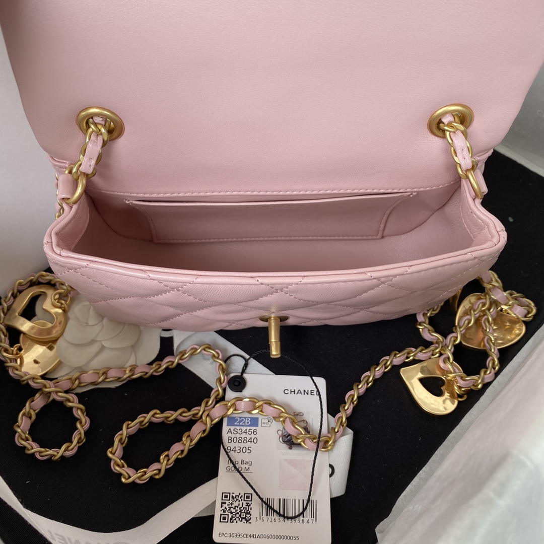 Ch**el Flap Bag Pink AS3456