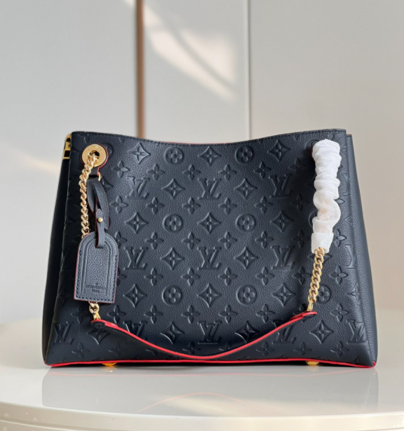 L0vis Vvtt0n Monogram Empreinte Leather Handbags M43758 Navy Blue