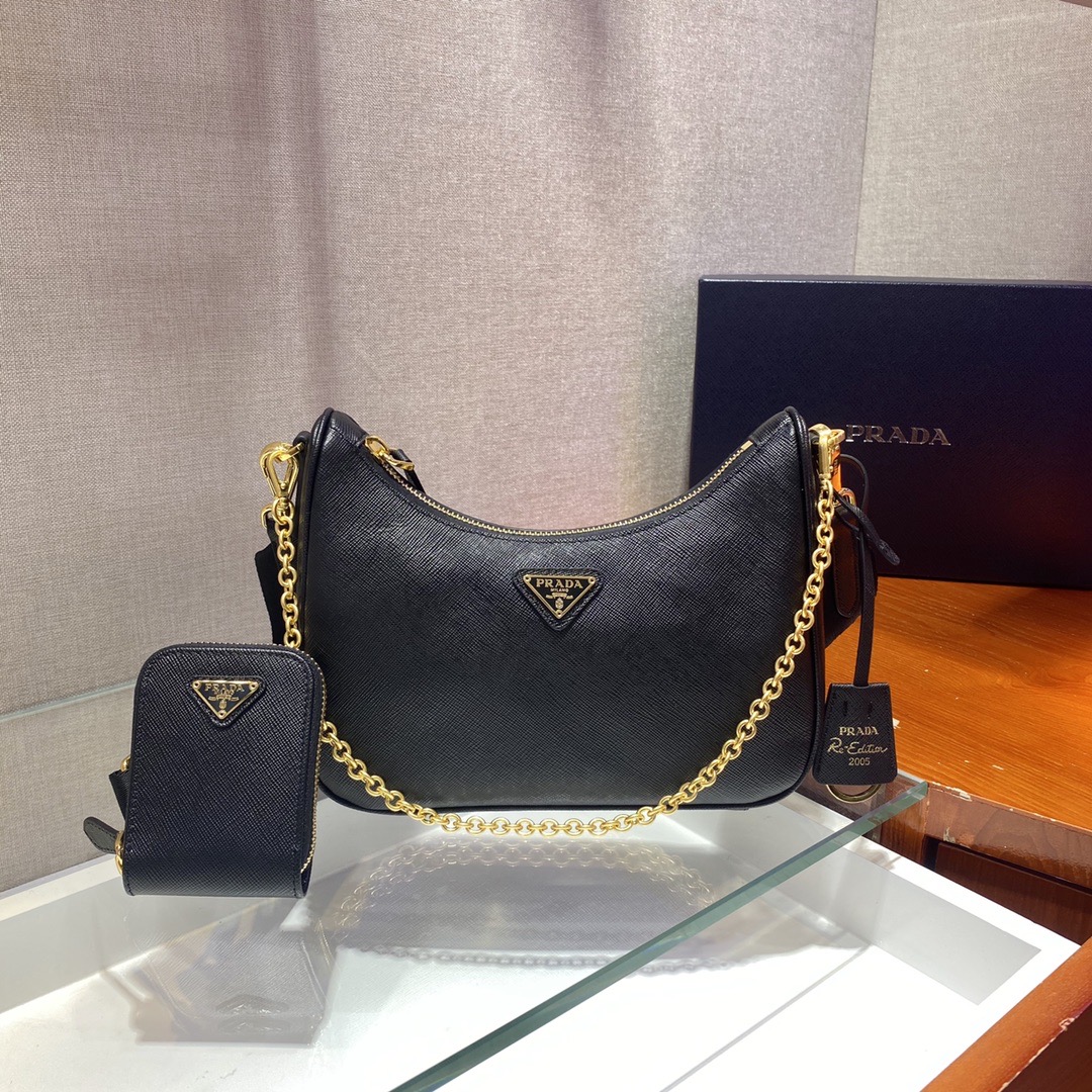 Pra*a Re-dition Saffiano Leather Bag 1BH204