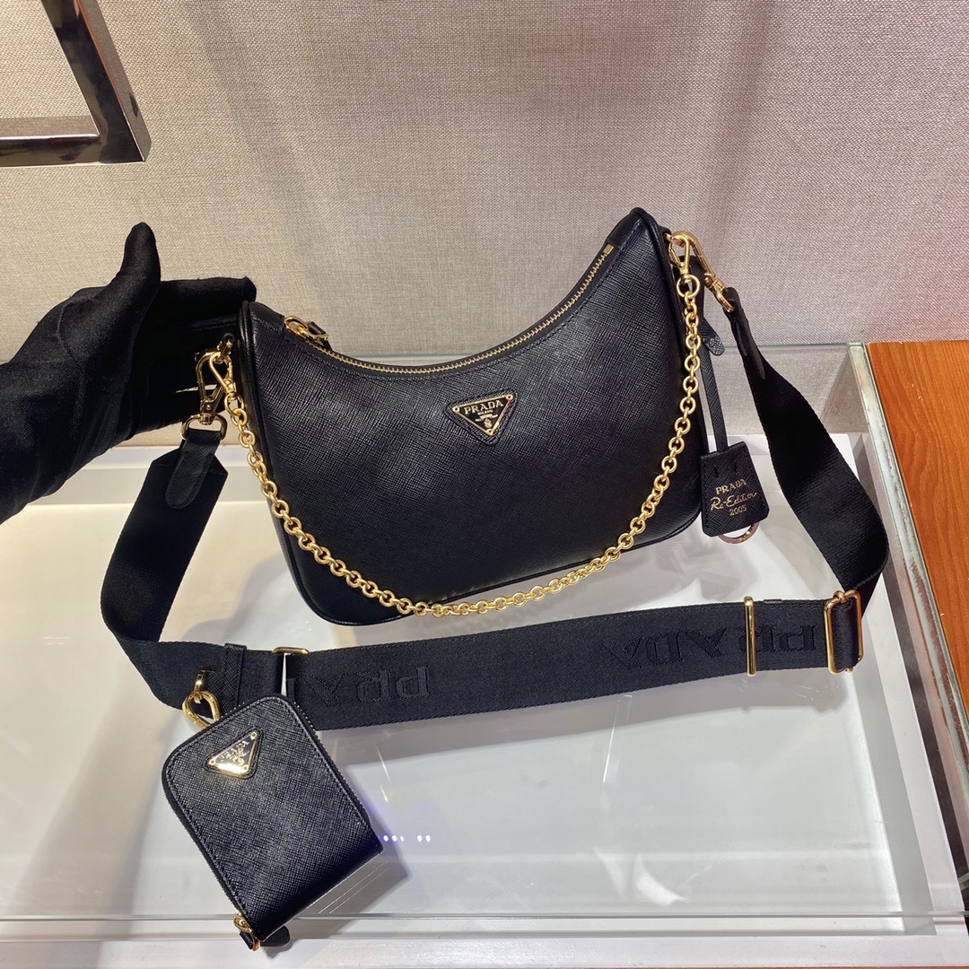 Pra*a Re-dition Saffiano Leather Bag 1BH204