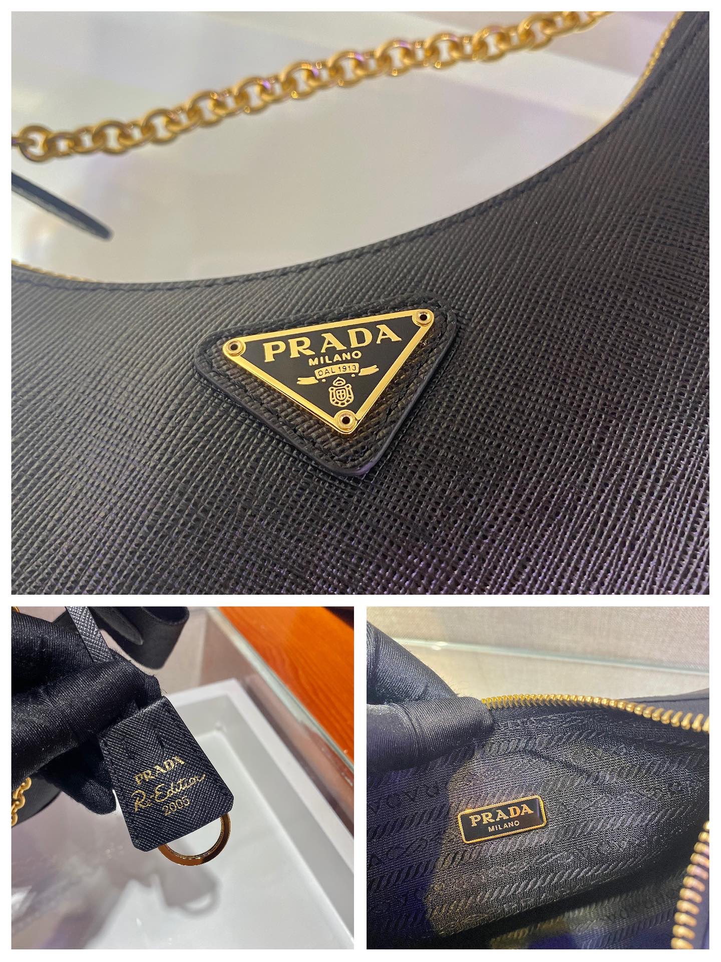 Pra*a Re-dition Saffiano Leather Bag 1BH204