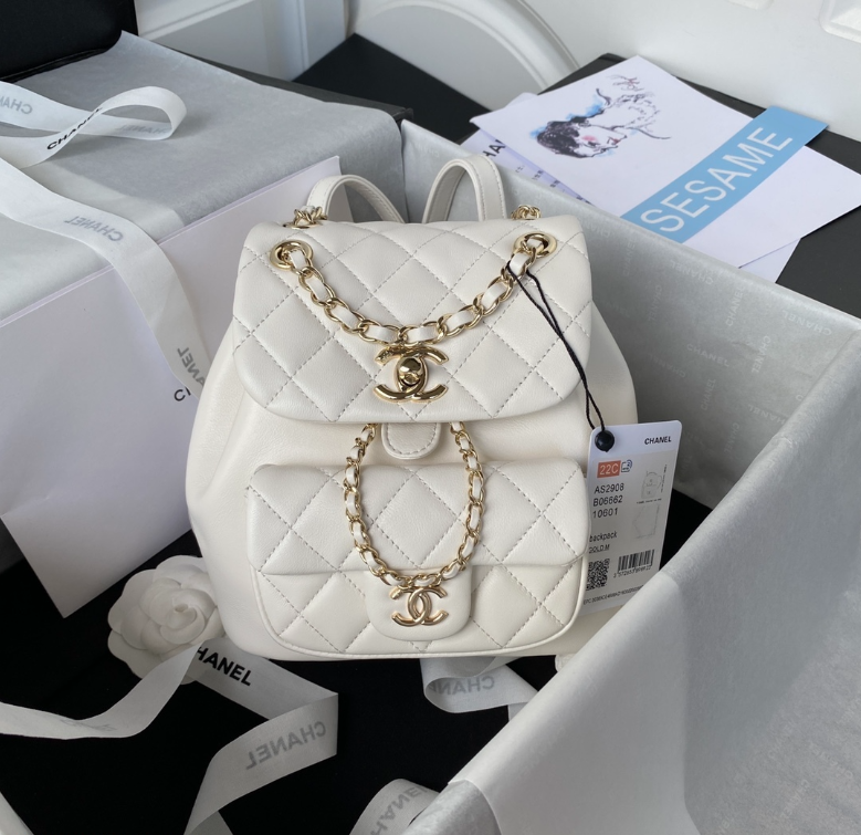 Ch**el Backpack Lambskin AS2908 