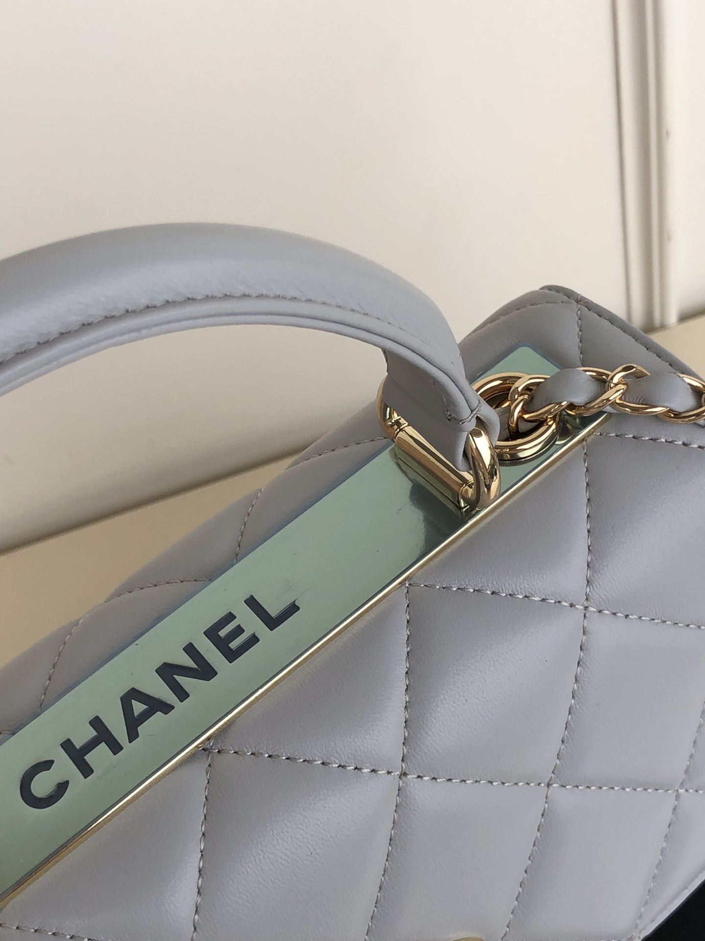 Ch**el Trendy CC Handle Bag Grey 92236