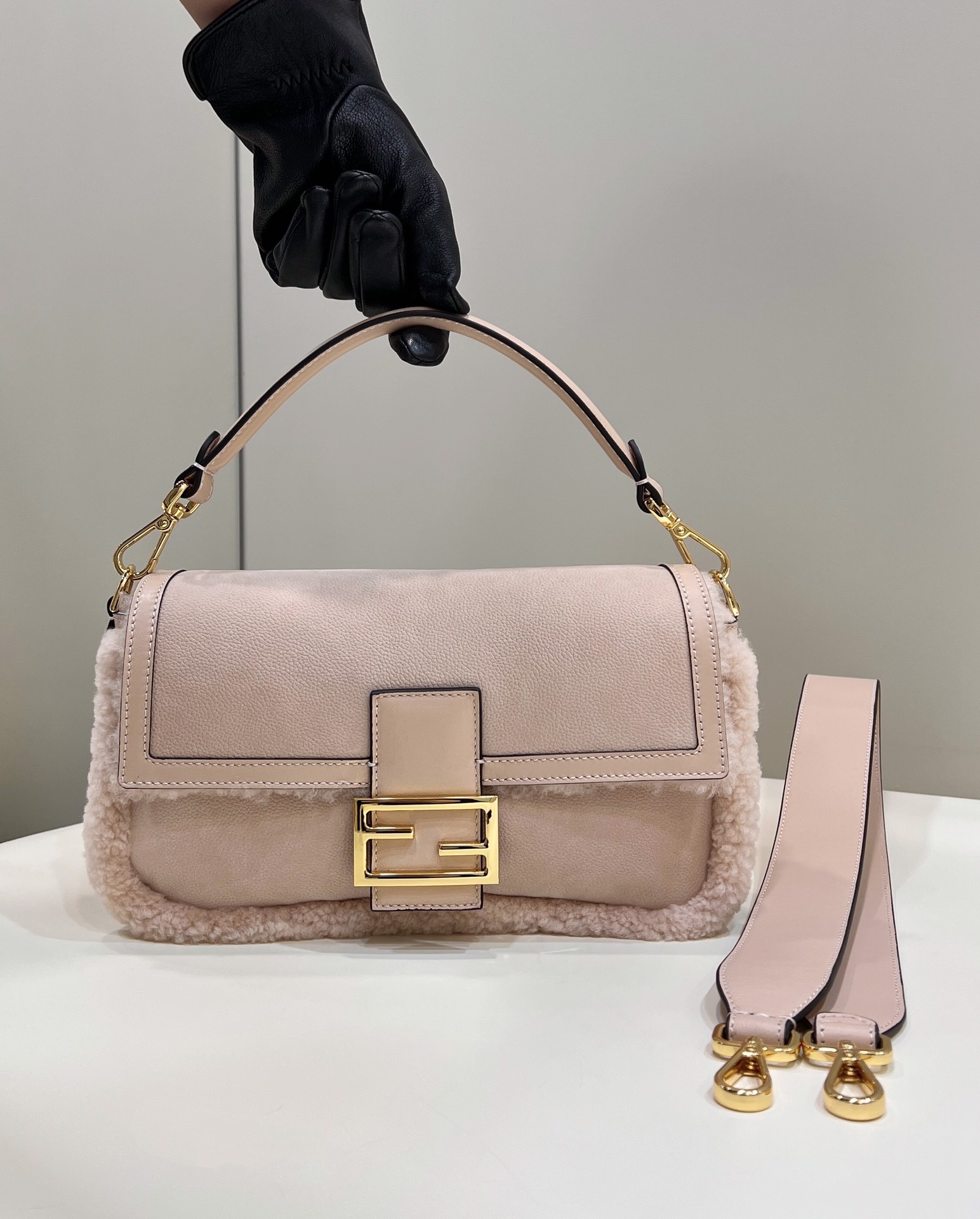 F**di Baguette Pink fabric bag