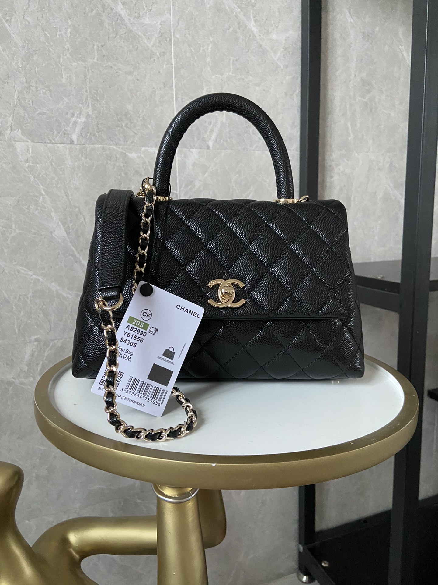 Ch**el Coco Handle Bag 92990 24CM