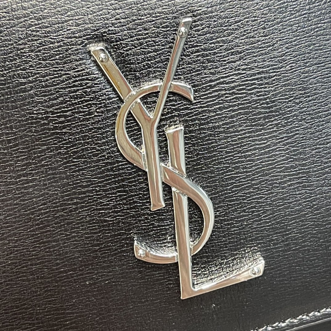 Y51 Monogram Sunset Leather Crossbody Bag 634723 Black with Silver hardware