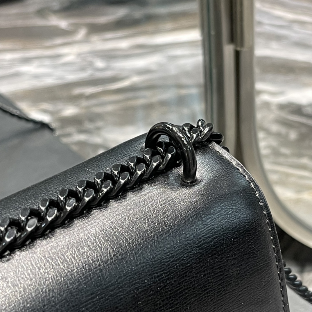 Y51 Monogram Sunset Leather Crossbody Bag 442906 Black 22cm