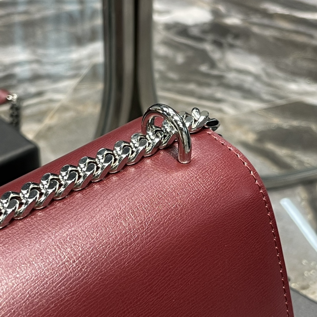 Y51 Monogram Sunset Leather Crossbody Bag 442906 Red with Silver hardware 22cm