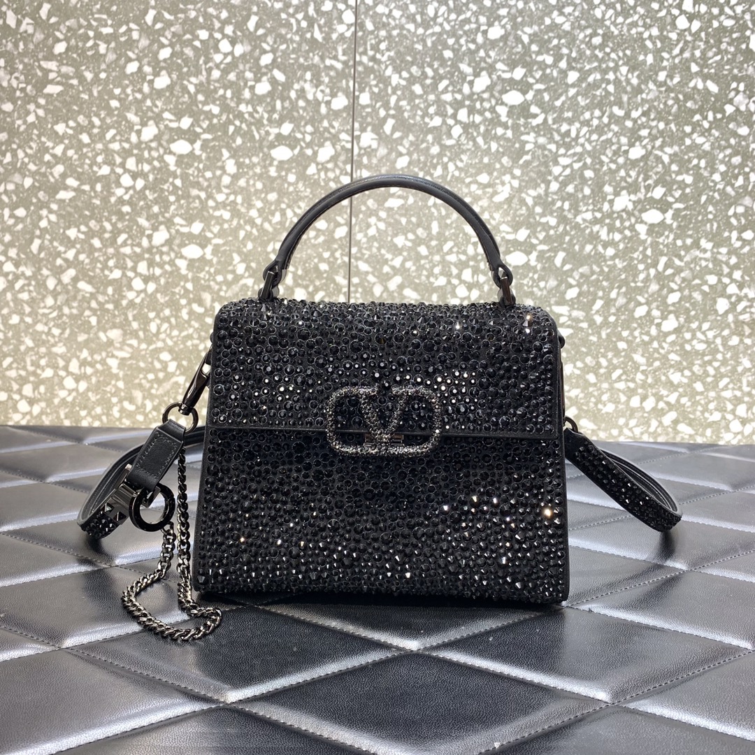 Va1e*ntin0 Mini Vsling HandBag Black