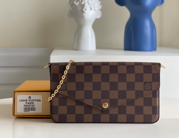 L0vis Vvtt0n Damier Canvas Pochette Felicie Wallets Handbag 63032