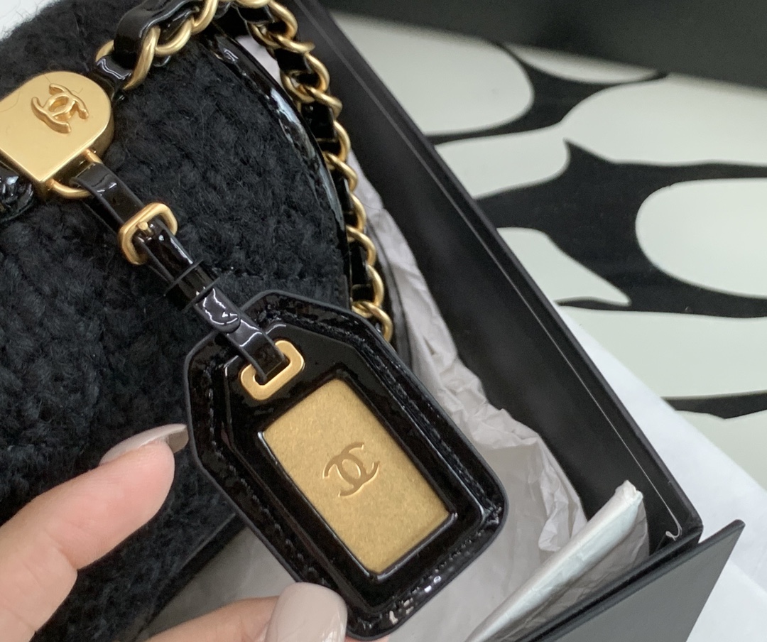 Ch**el Mini Flap Bag Black 17cm