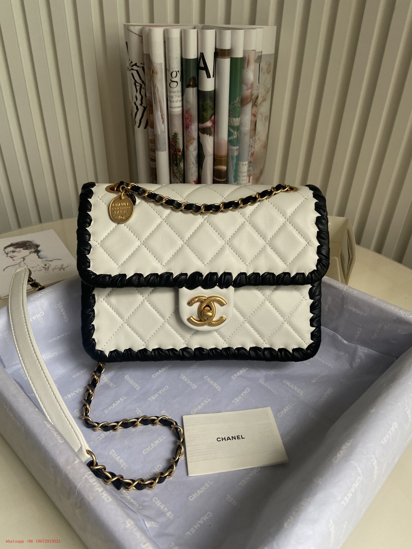 Ch**el Flap Bag AS2496 22cm