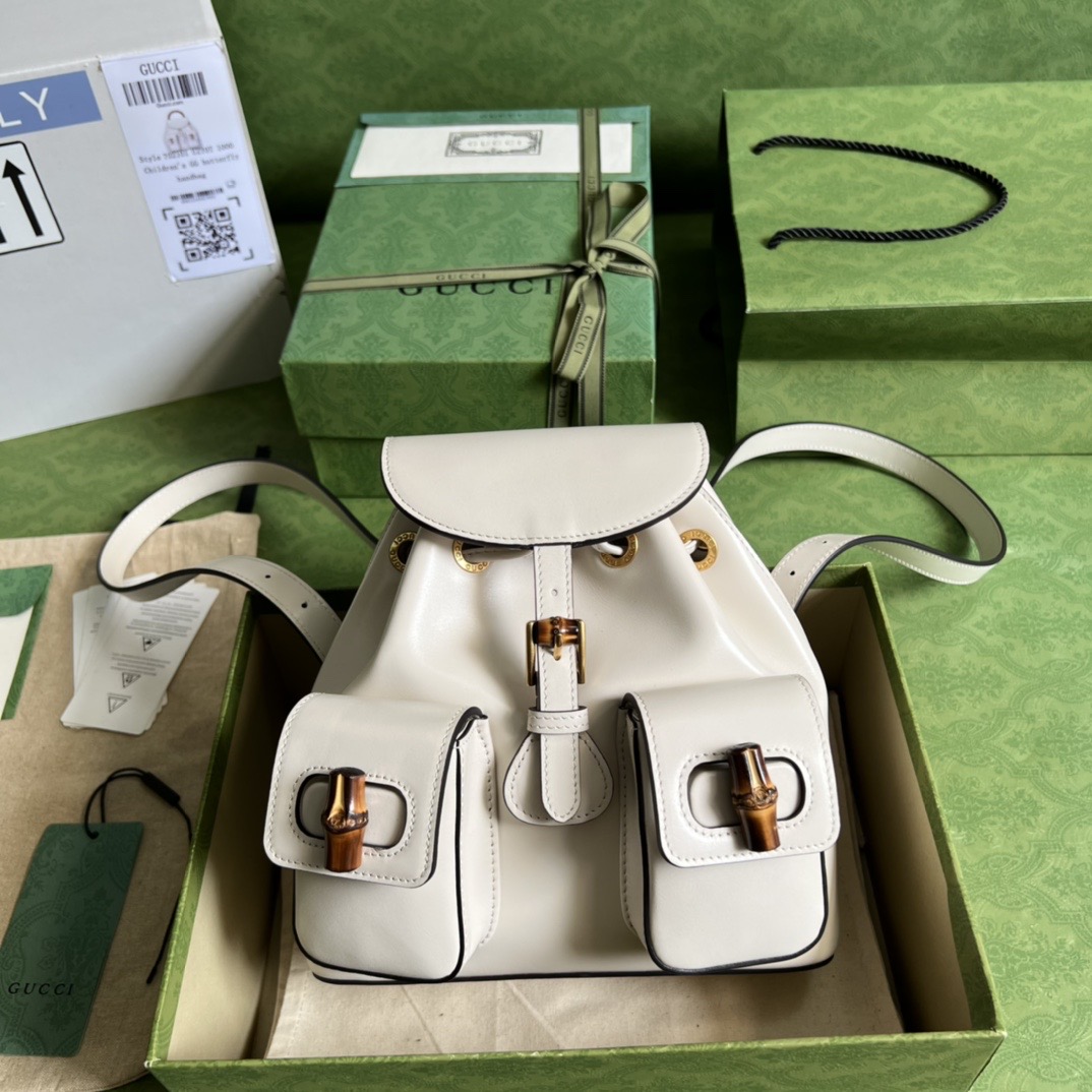 Gvc*1 Bamboo Small Backpack White 702101