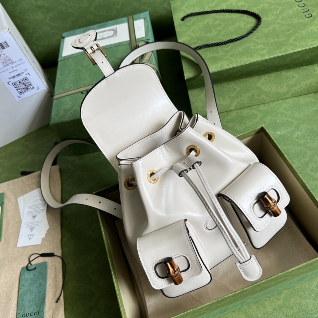 Gvc*1 Bamboo Small Backpack White 702101