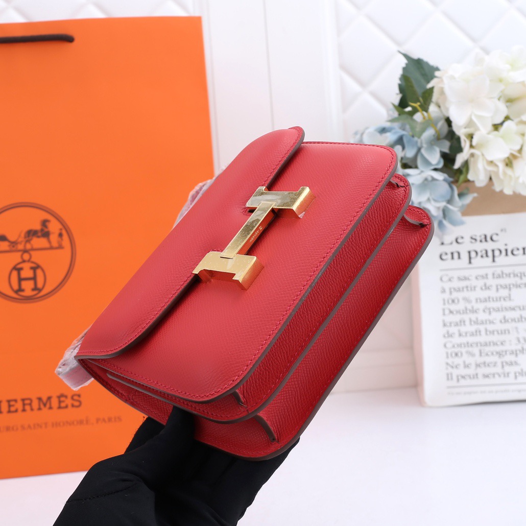 H**me5 Constance Bag Gold Red 19CM