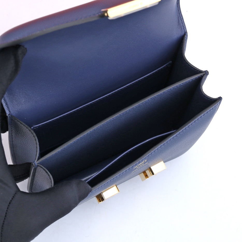 H**me5 Constance Bag Gold Blue 19CM