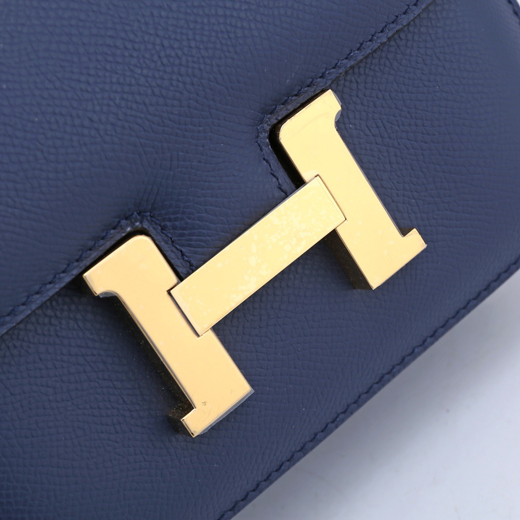 H**me5 Constance Bag Gold Blue 19CM