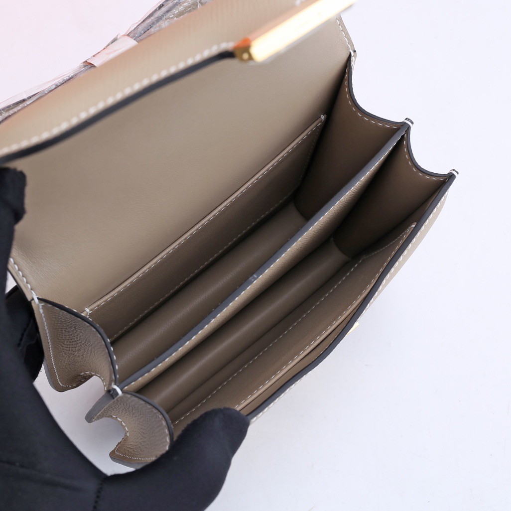 H**me5 Constance Bag Gold Grey 19CM