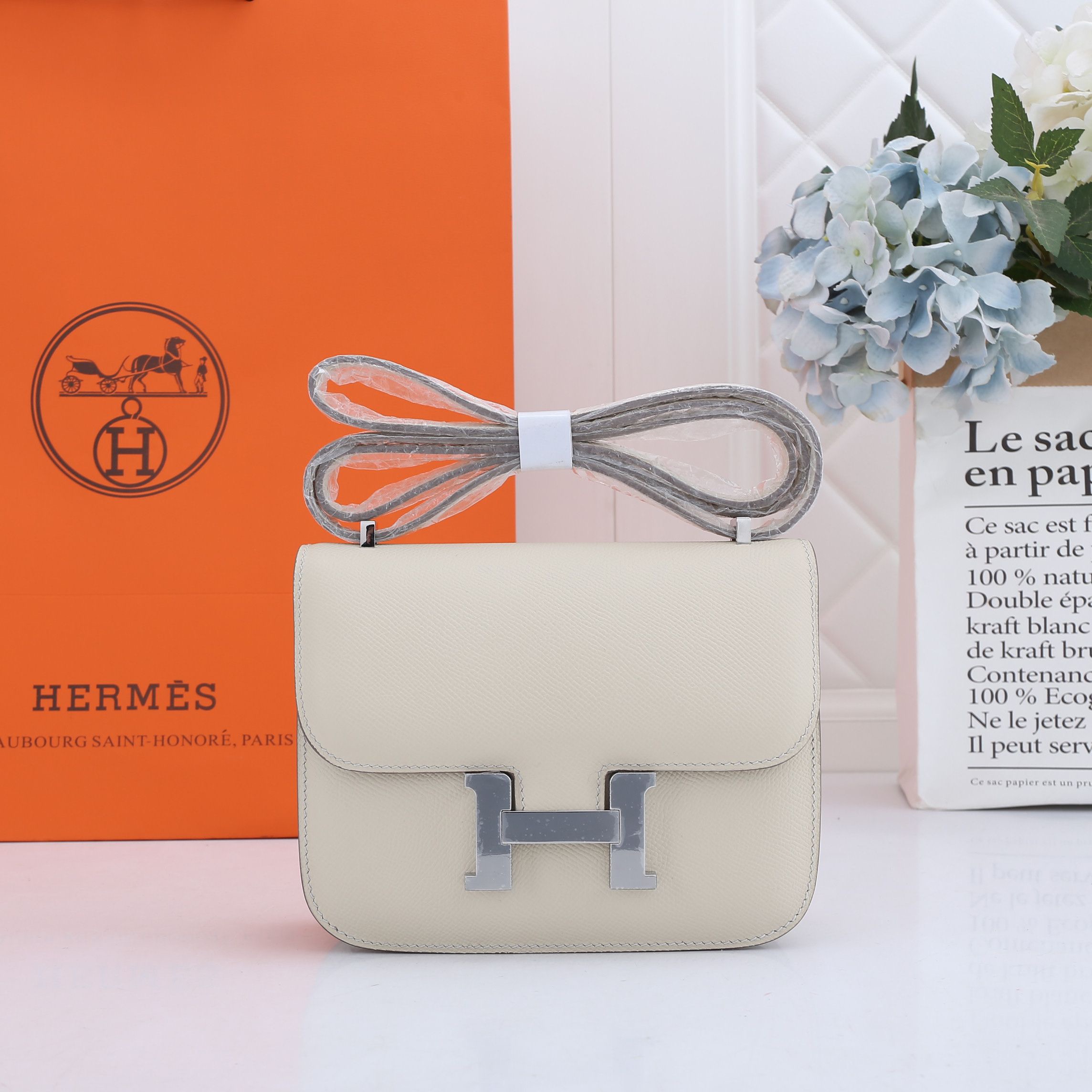 H**me5 Constance Bag Gold White 19CM