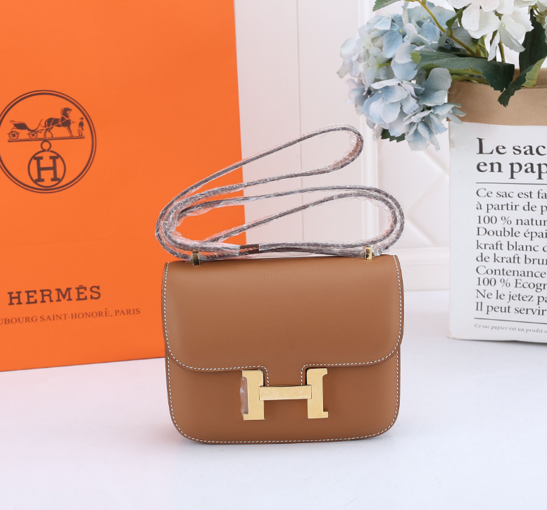 H**me5 Constance Bag Gold Brown 19CM