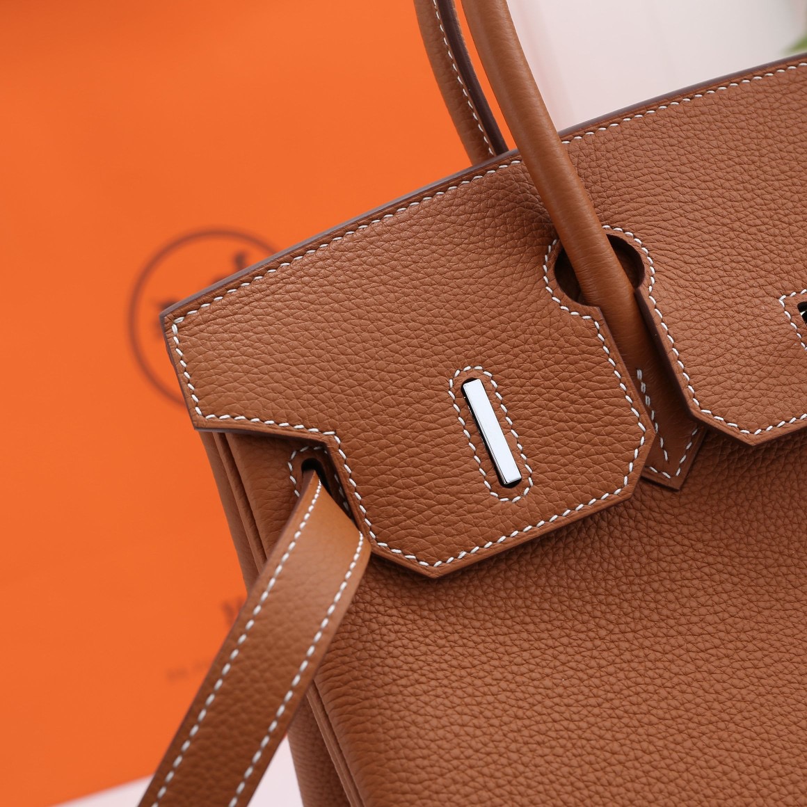 H**me5 original togo leather birkin 30cm bag in Coffee