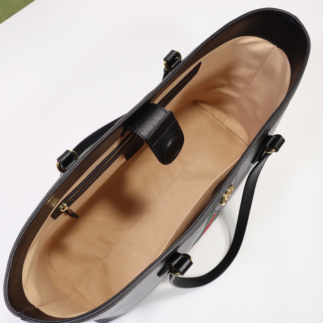 Gvc*1 Ophidia Jumbo GG Medium Tote Bag Black