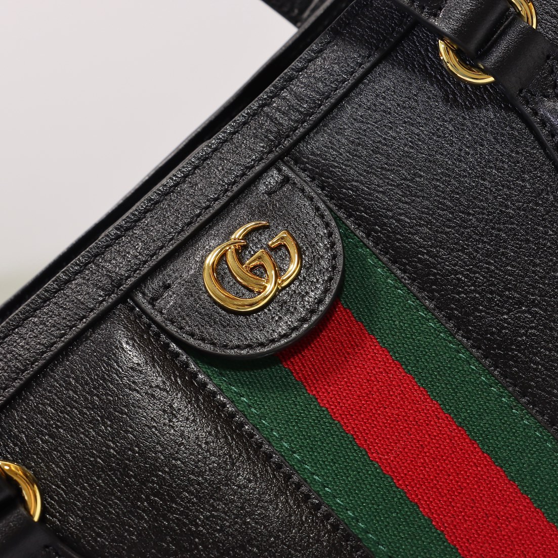 Gvc*1 Ophidia Jumbo GG Medium Tote Bag Black