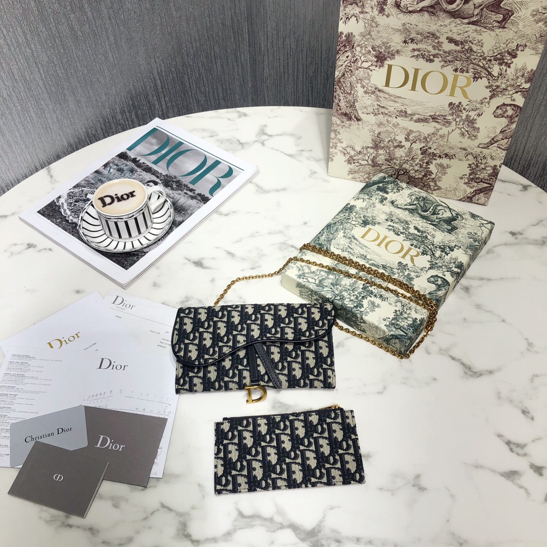 D10r Oblique Chain Wallet