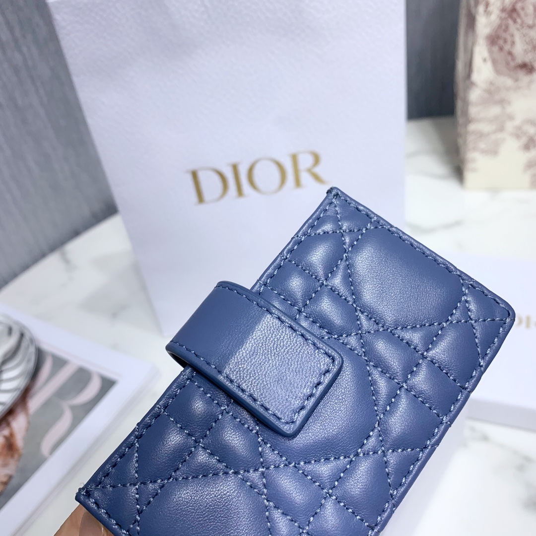 D10r Lady Lambskin Wallet Blue
