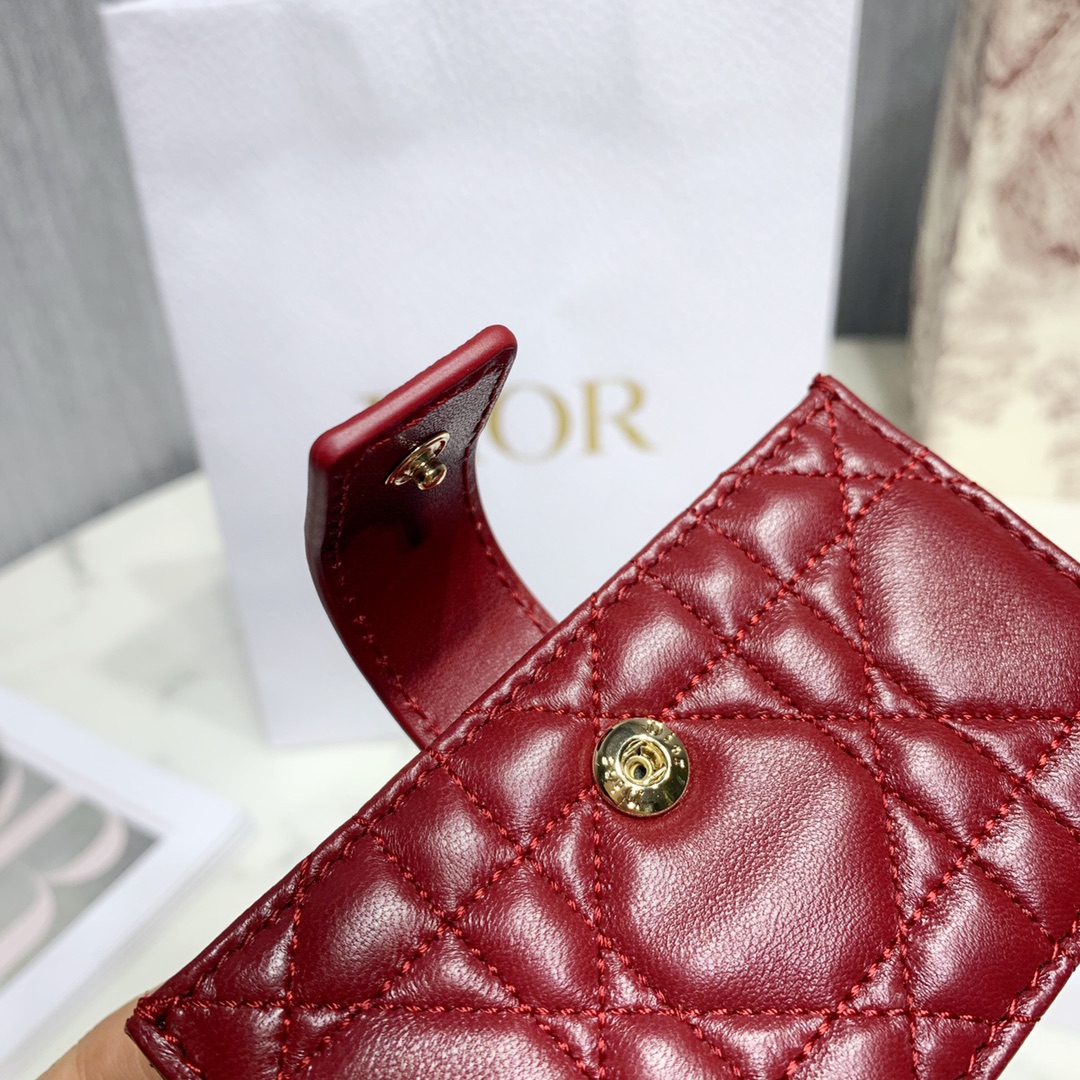 D10r Lady Lambskin Wallet Red