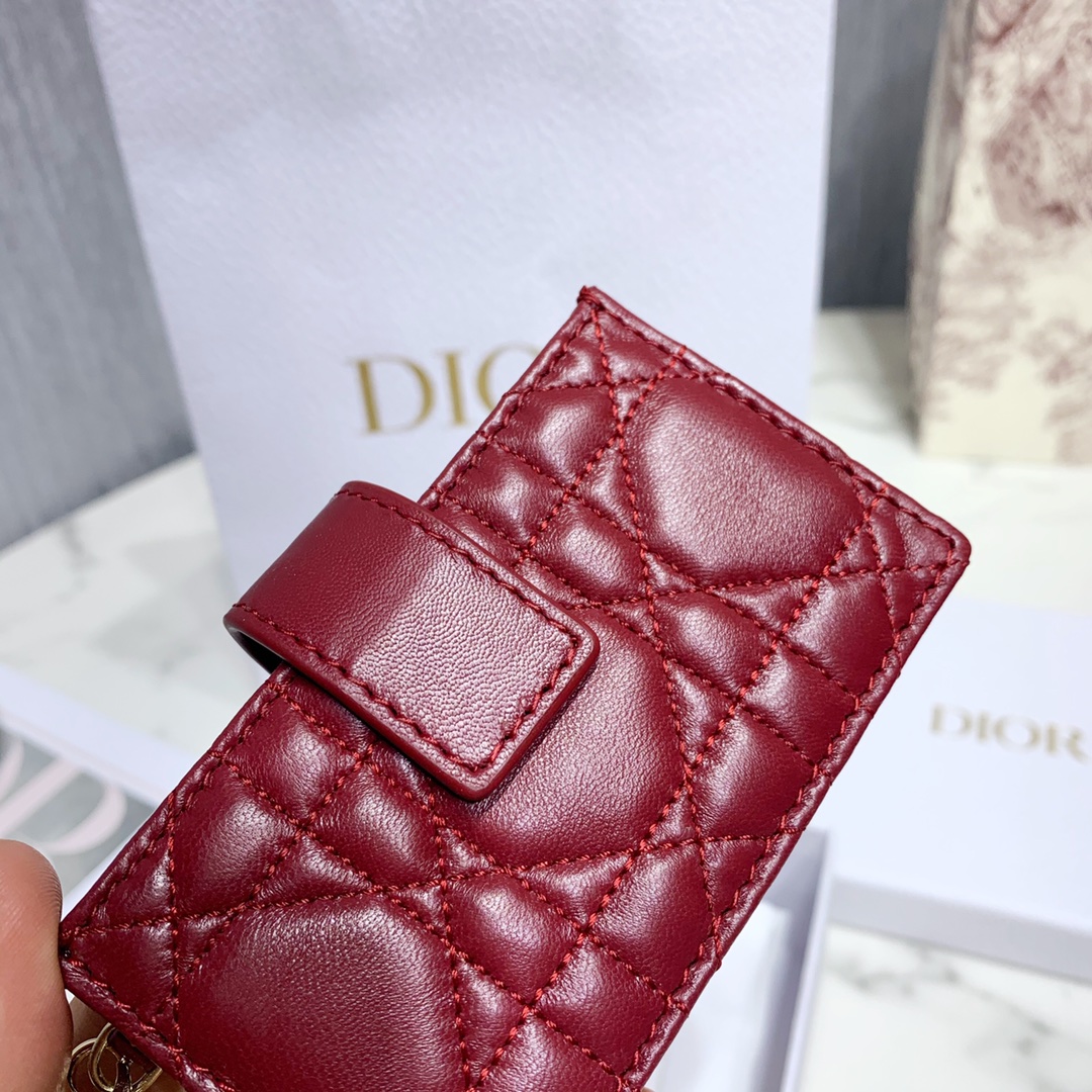 D10r Lady Lambskin Wallet Red
