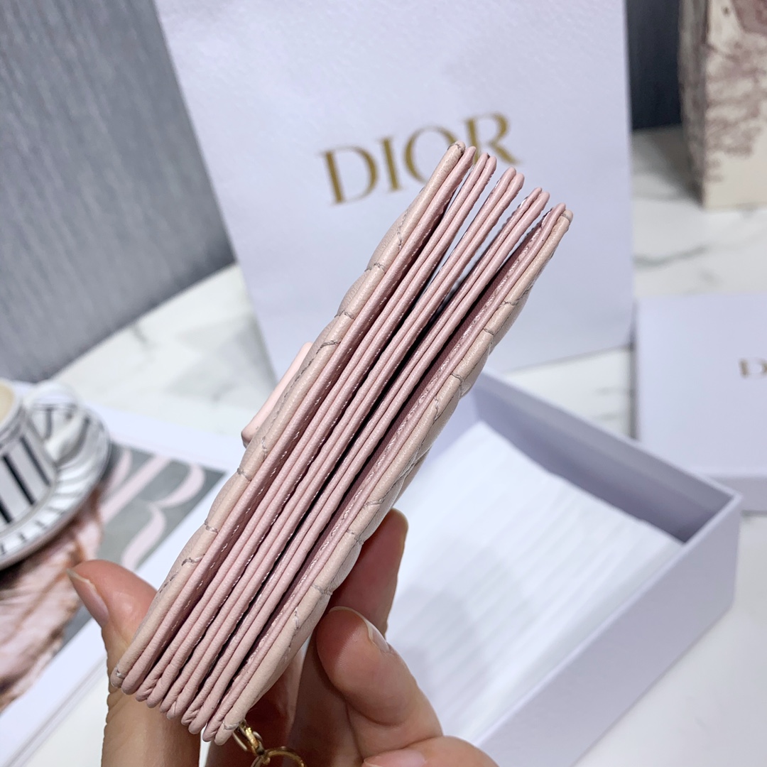 D10r Lady Lambskin Wallet Pink