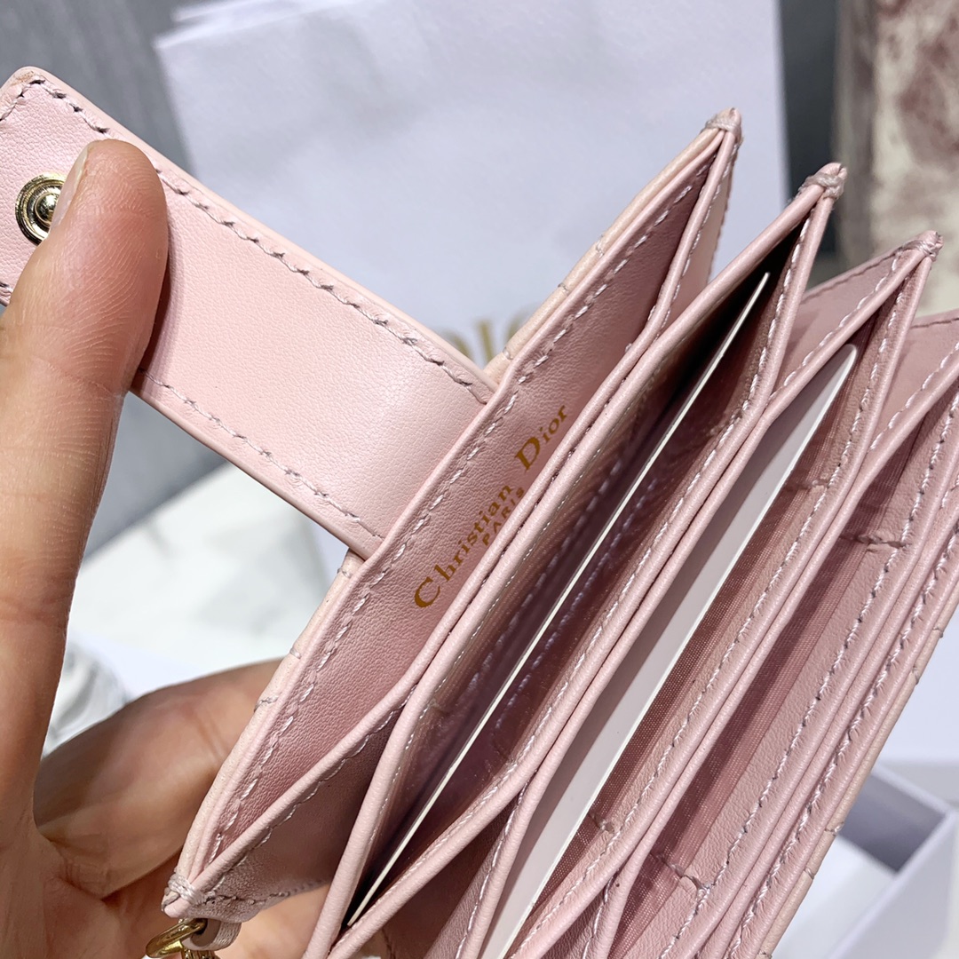 D10r Lady Lambskin Wallet Pink