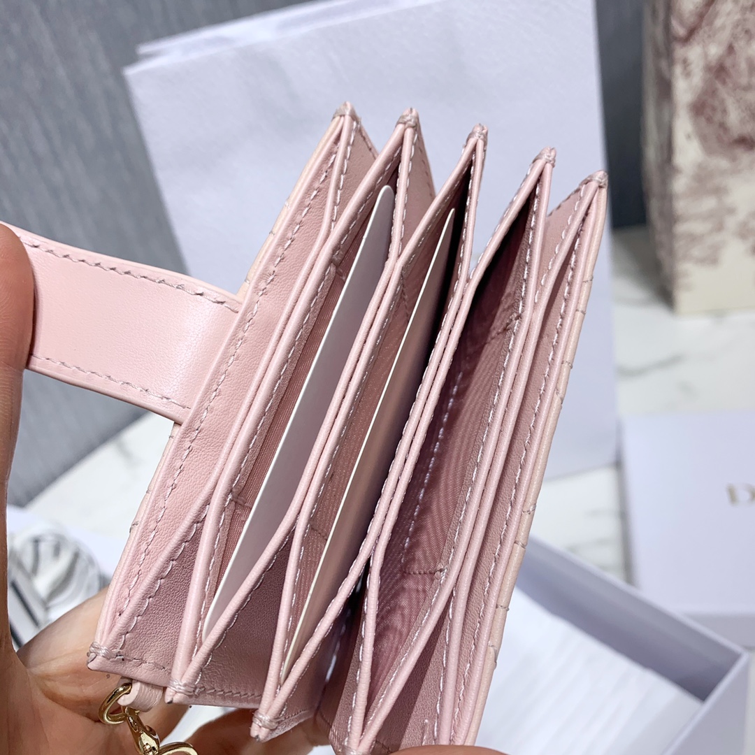 D10r Lady Lambskin Wallet Pink