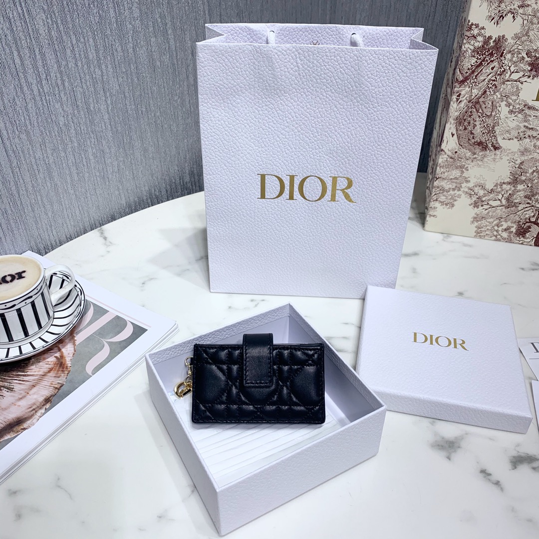 D10r Lady Lambskin Wallet Black