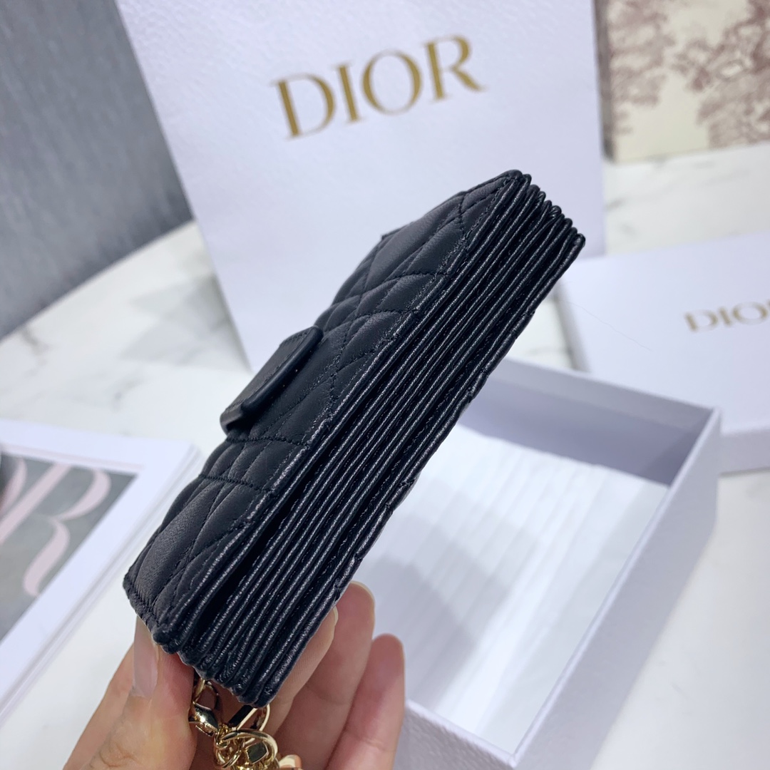 D10r Lady Lambskin Wallet Black