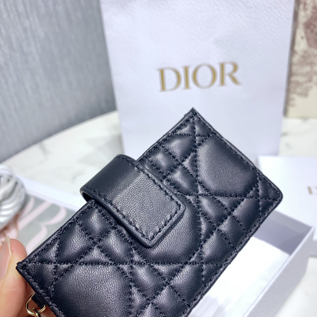 D10r Lady Lambskin Wallet Black