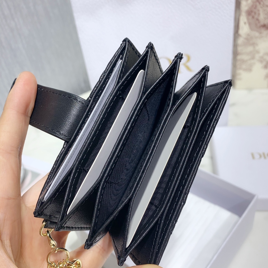 D10r Lady Lambskin Wallet Black