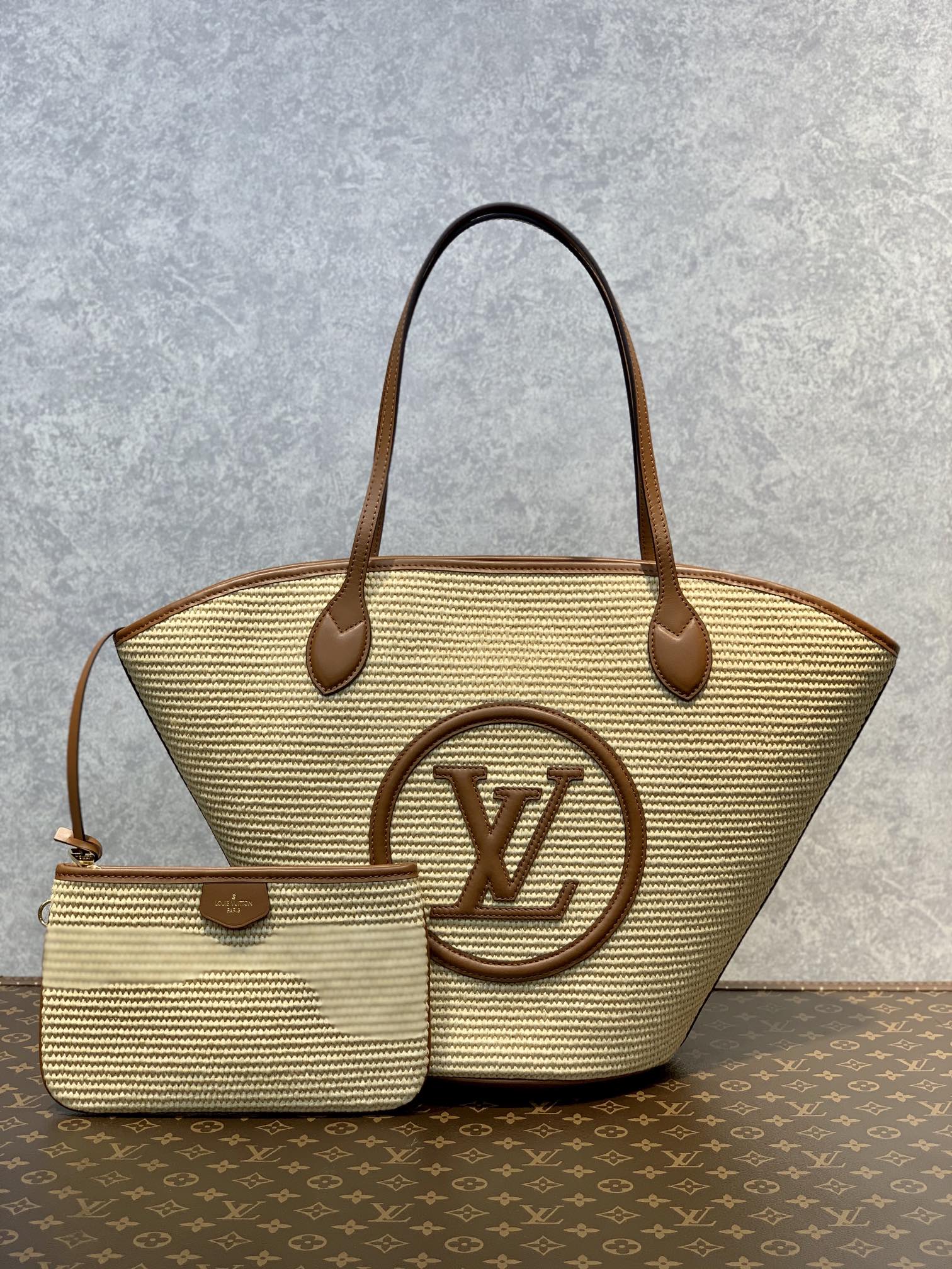 L0vis Vvtt0n Raffia Handbag 