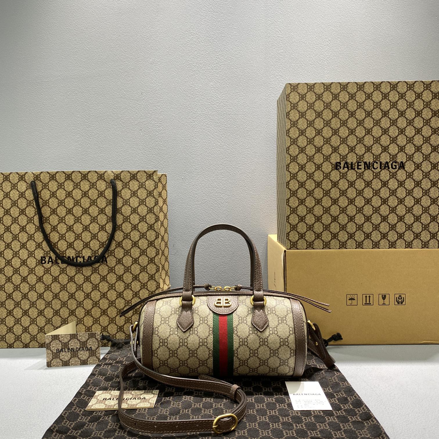 Balenciag & Gvc*1 Canvas and Leather Bag 2295