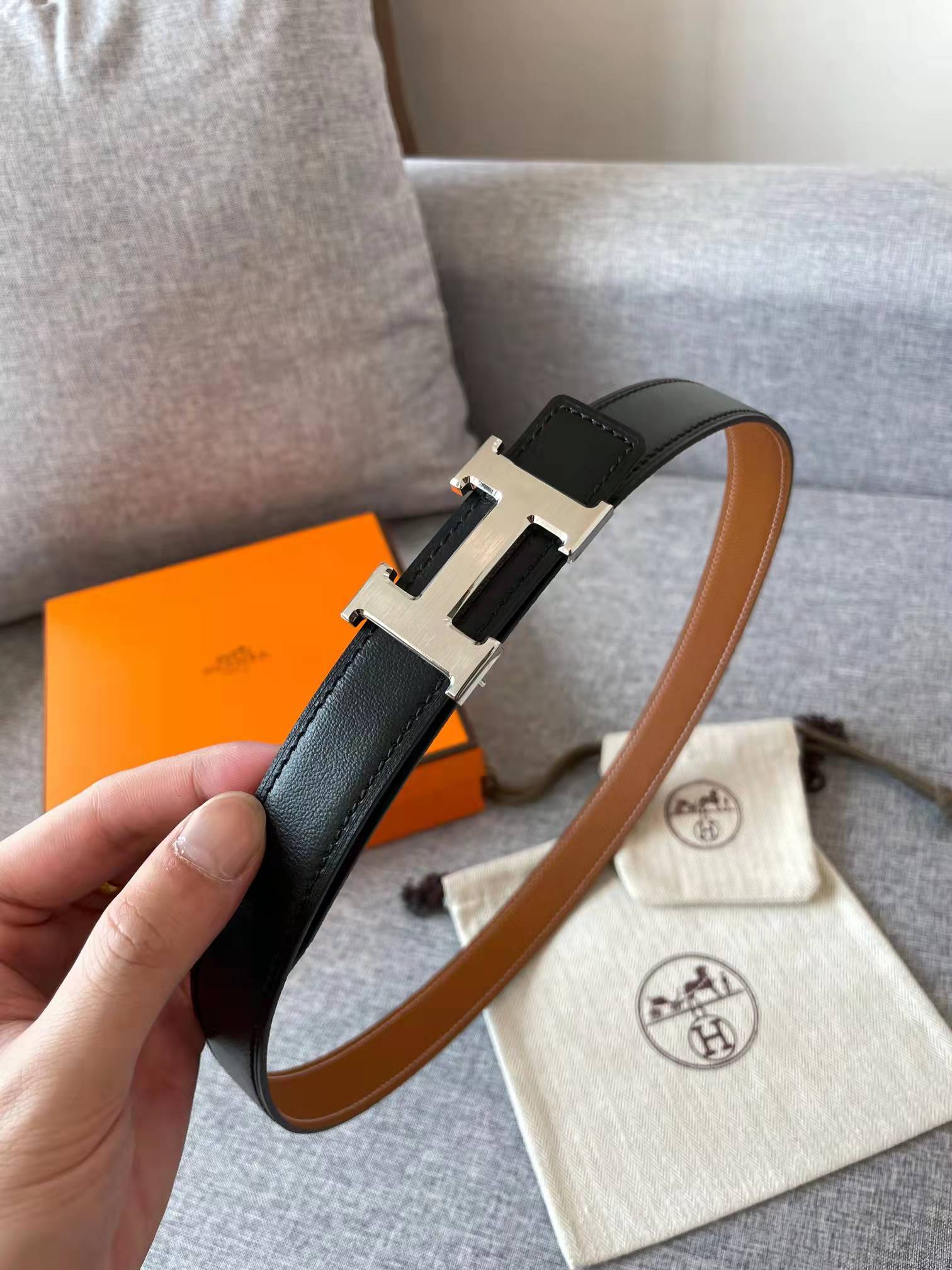 Hemers Belt Black With Brown