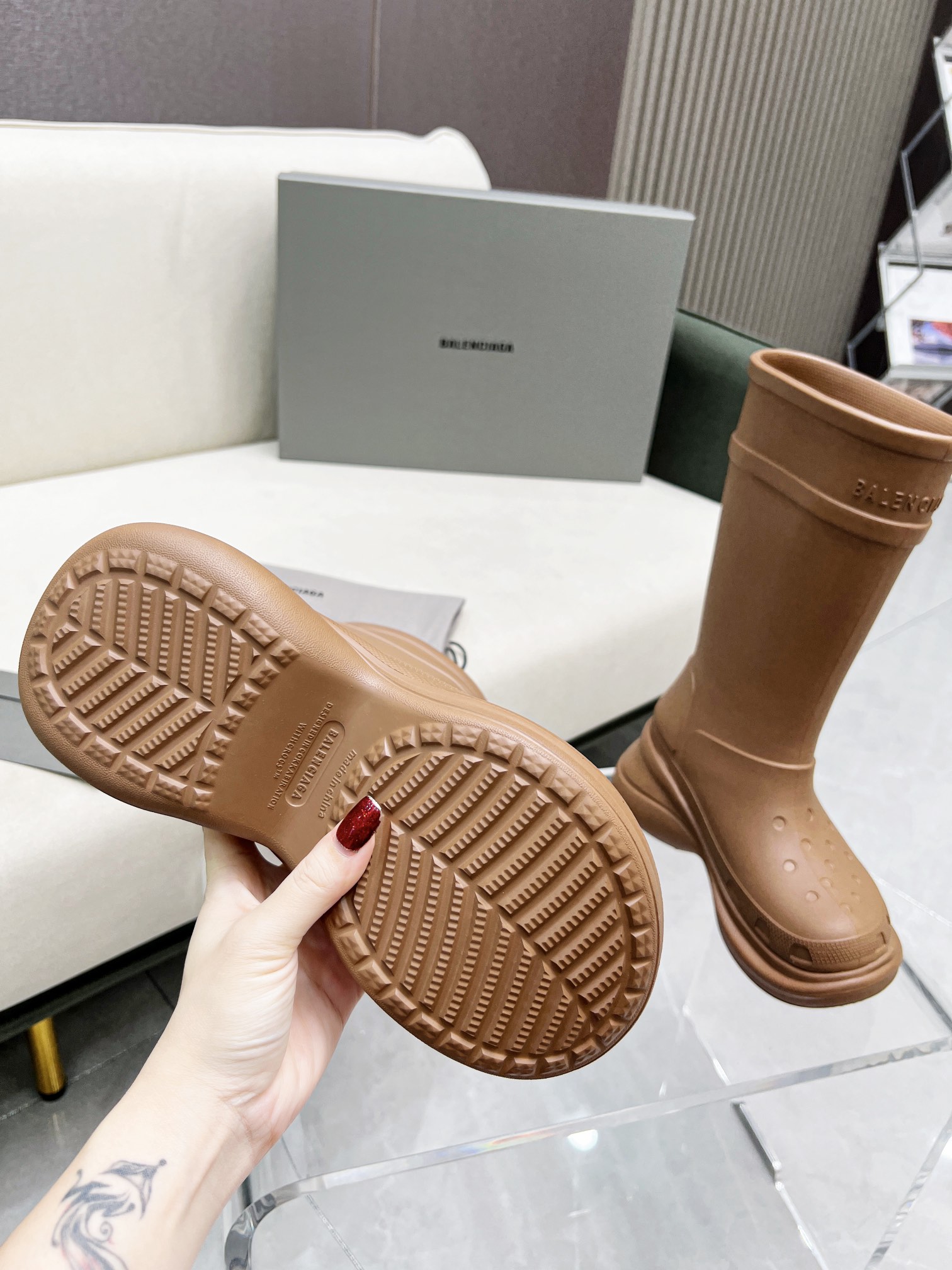 Ba1en*iaga Boots Brown