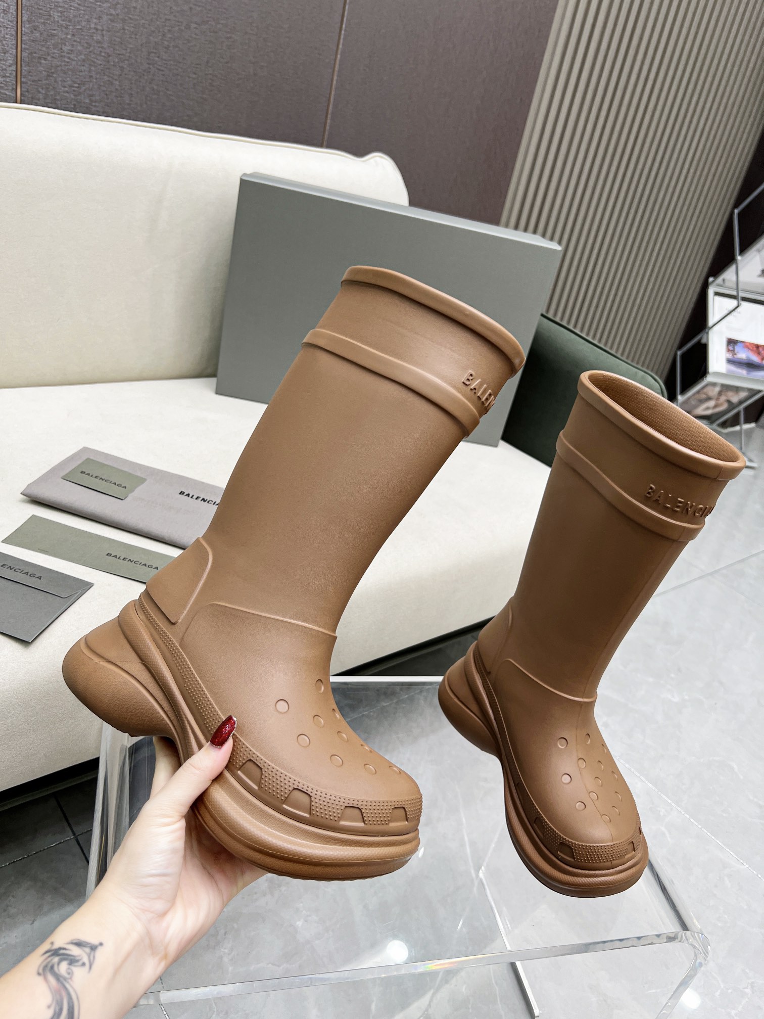 Ba1en*iaga Boots Brown