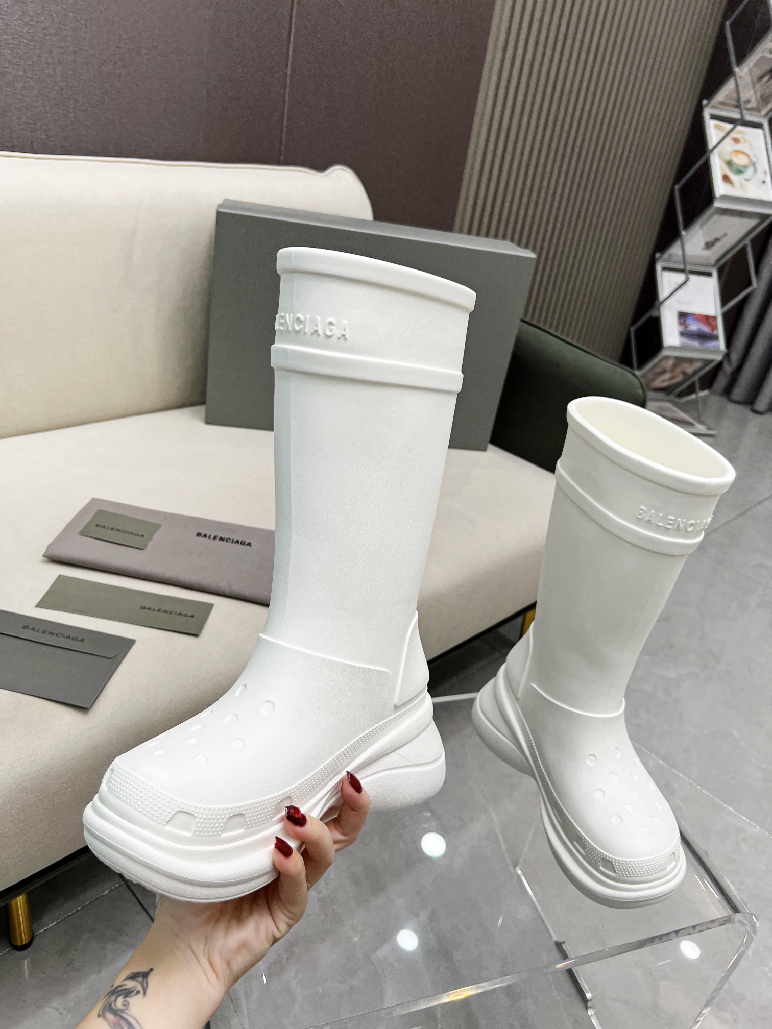 Ba1en*iaga Boots White
