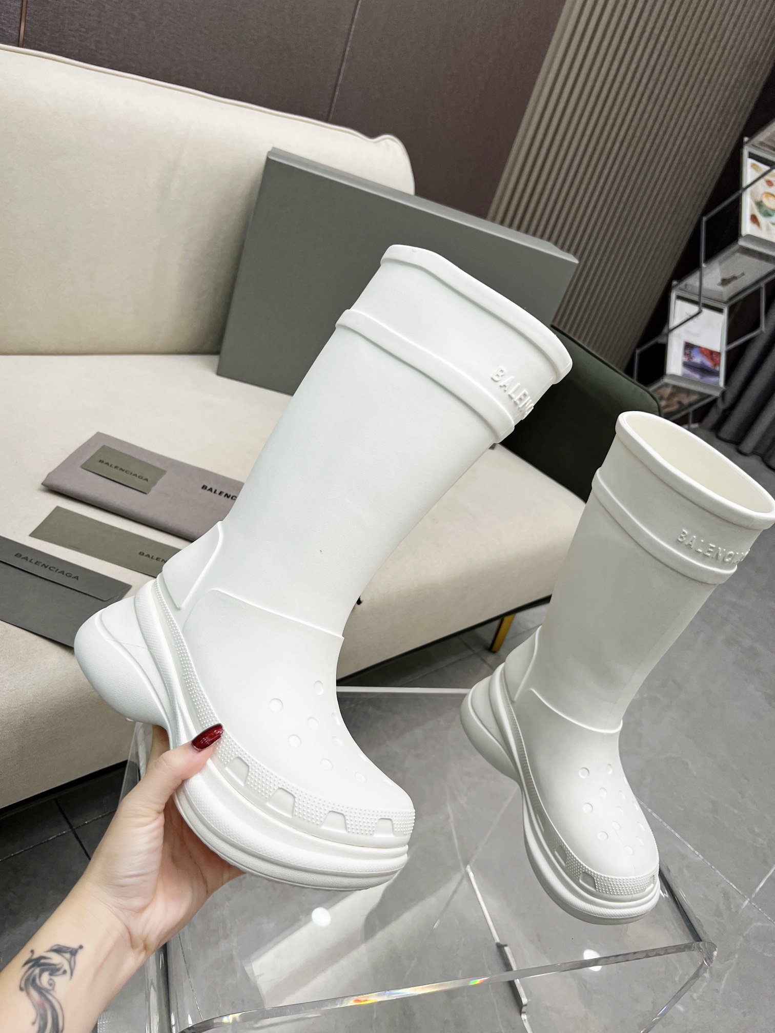 Ba1en*iaga Boots White