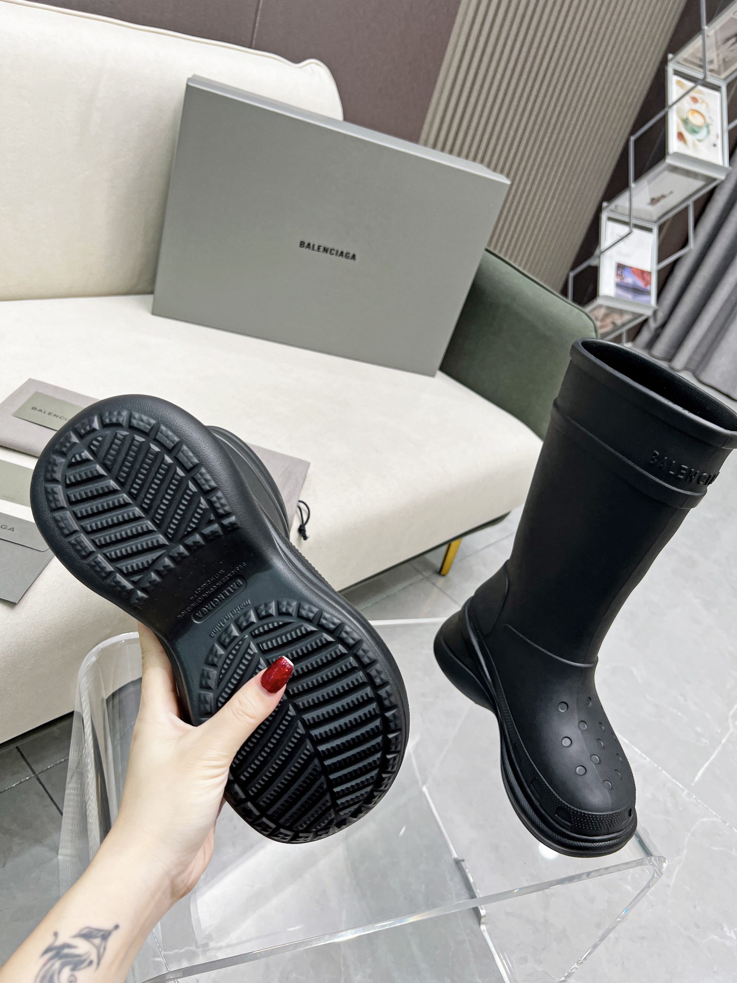 Ba1en*iaga Boots Black