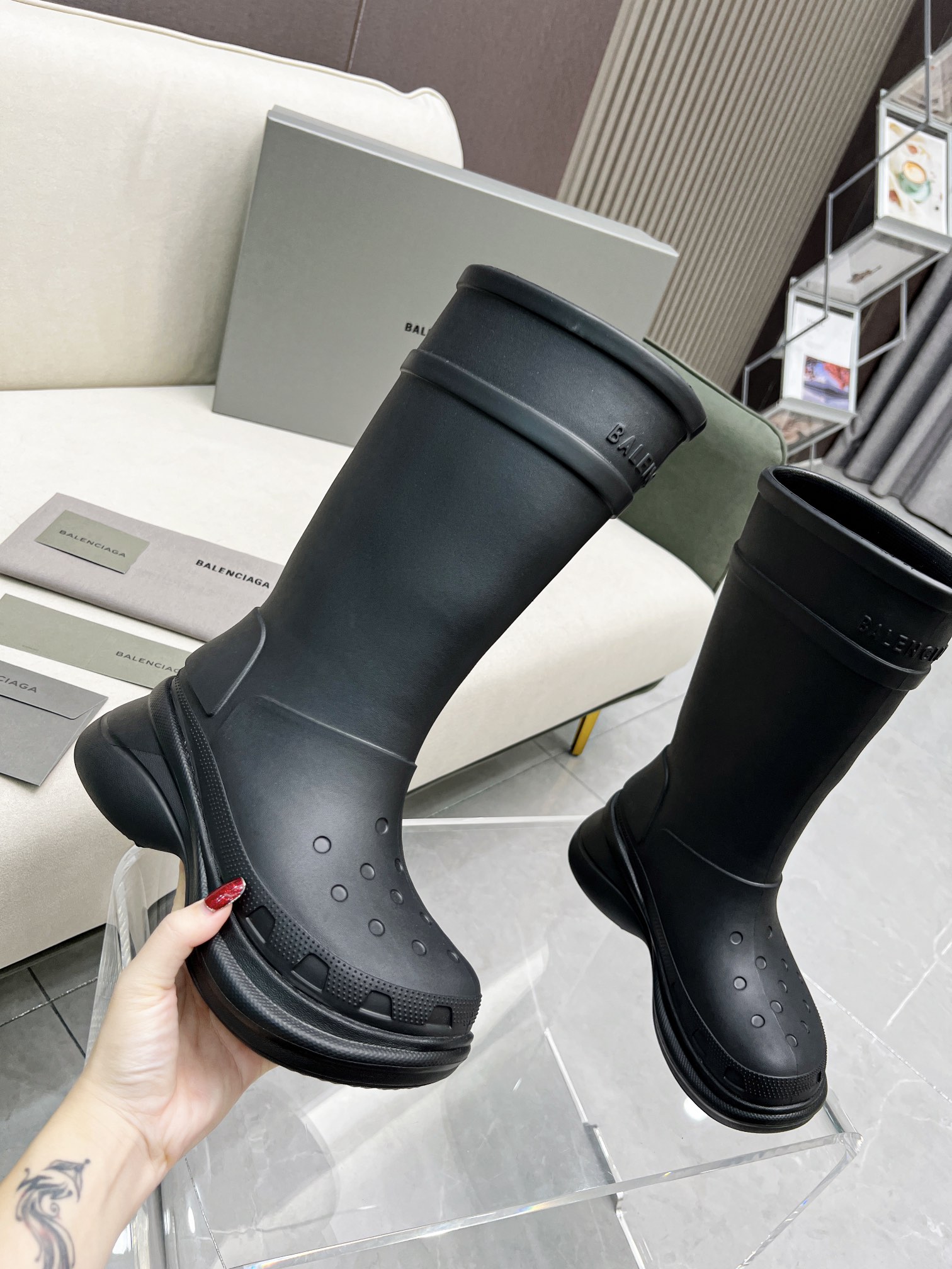 Ba1en*iaga Boots Black