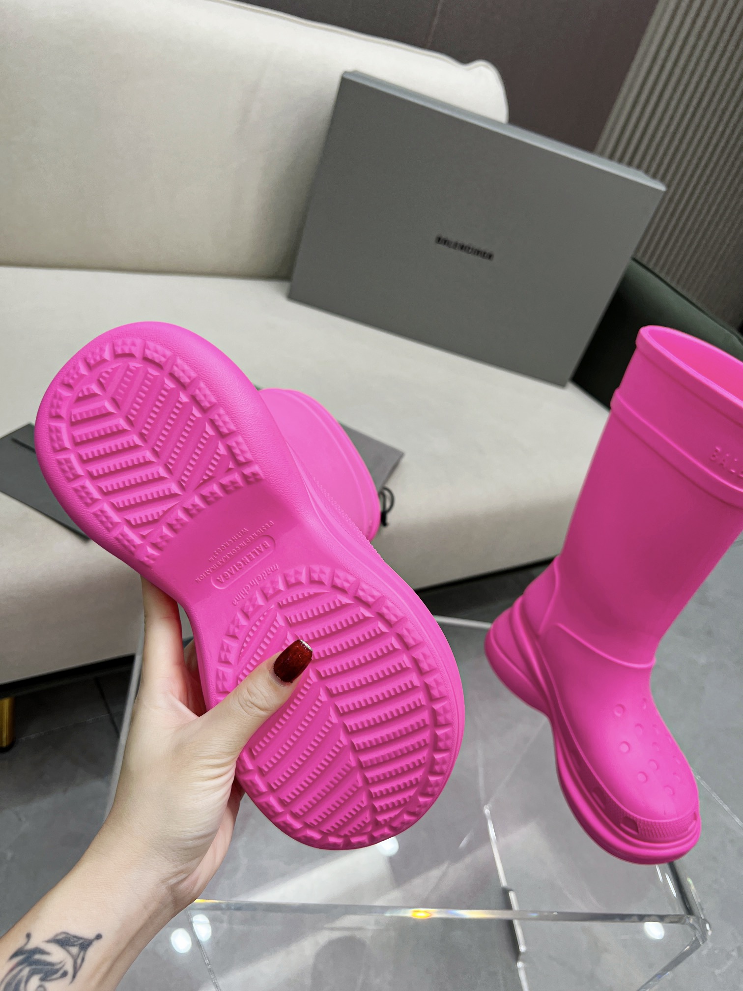 Ba1en*iaga Boots Pink